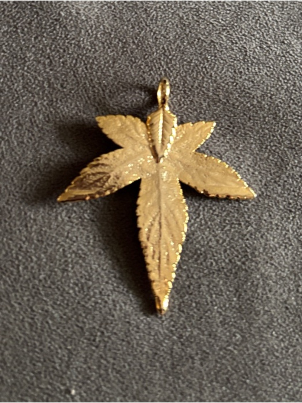 Gold Leaf Pendant Necklace Charm - Women Jewelry